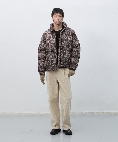 GENERAL IDEA(ジェネラルアイデア)の「air mix paisley puffer エアミックスペイズリー中綿ジャケット(ブルゾン・レディース・カーキ/ブラック/ダークブラウン・L/M/S)」の11枚目の写真