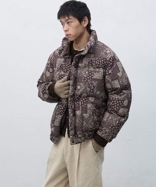 GENERAL IDEA(ジェネラルアイデア)の「air mix paisley puffer エアミックスペイズリー中綿ジャケット(ブルゾン・レディース・カーキ/ブラック/ダークブラウン・L/M/S)」の9枚目の写真