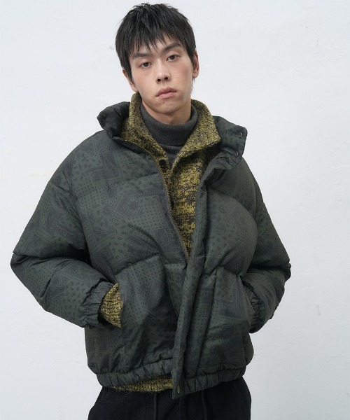 GENERAL IDEA(ジェネラルアイデア)の「air mix paisley puffer エアミックスペイズリー中綿ジャケット(ブルゾン・レディース・カーキ/ブラック/ダークブラウン・L/M/S)」の21枚目の写真