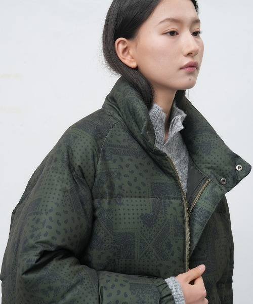 GENERAL IDEA(ジェネラルアイデア)の「air mix paisley puffer エアミックスペイズリー中綿ジャケット(ブルゾン・レディース・カーキ/ブラック/ダークブラウン・L/M/S)」の16枚目の写真