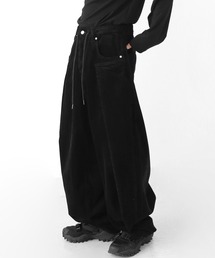 minsobi | ディープタック コーデュロイワイドパンツ(デニムパンツ)
