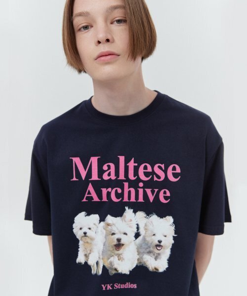 WaiKei（ワイケイ）の「マルチーズアーカイブ 半袖Tシャツ ネイビー（Tシャツ/カットソー・レディース・その他・0/1/2）」の2枚目の写真