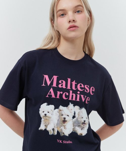 WaiKei（ワイケイ）の「マルチーズアーカイブ 半袖Tシャツ ネイビー（Tシャツ/カットソー・レディース・その他・0/1/2）」の3枚目の写真