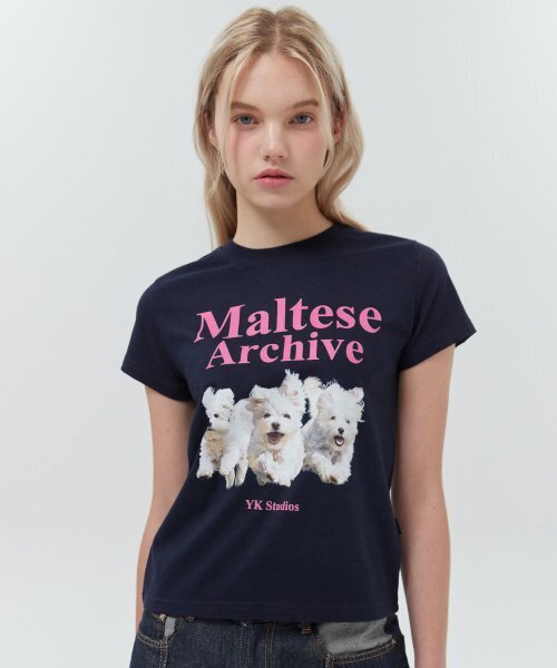 WaiKei（ワイケイ）の「マルチーズアーカイブ 半袖Tシャツ ネイビー（Tシャツ/カットソー・レディース・その他・0/1/2）」の5枚目の写真