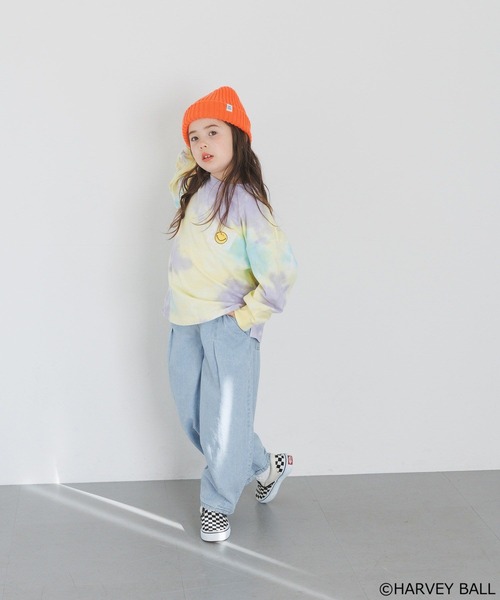 SMILEY FACE（スマイリーフェイス）の「【SMILEY FACE(スマイリーフェイス)】プリントロンT(KIDS)（Tシャツ/カットソー・キッズ・ホワイト/チャコール/その他1・110cm/120cm/130cm/140cm/150cm）」の4枚目の写真