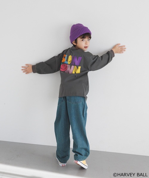 SMILEY FACE（スマイリーフェイス）の「【SMILEY FACE(スマイリーフェイス)】プリントロンT(KIDS)（Tシャツ/カットソー・キッズ・ホワイト/チャコール/その他1・110cm/120cm/130cm/140cm/150cm）」の11枚目の写真