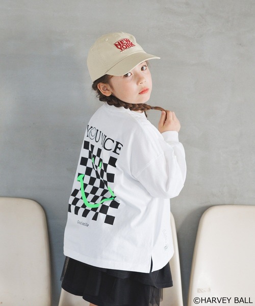 SMILEY FACE（スマイリーフェイス）の「【SMILEY FACE(スマイリーフェイス)】プリントロンT(KIDS)（Tシャツ/カットソー・キッズ・ホワイト/チャコール/その他1・110cm/120cm/130cm/140cm/150cm）」の22枚目の写真