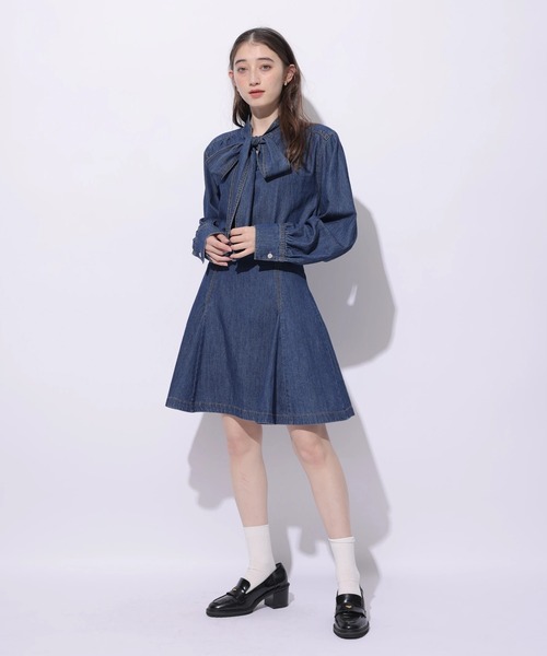デニムボウタイミニワンピース（ワンピース）｜Rirandture（リランド