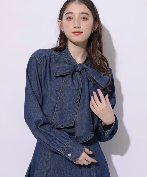 デニムボウタイミニワンピース（ワンピース）｜Rirandture（リランド