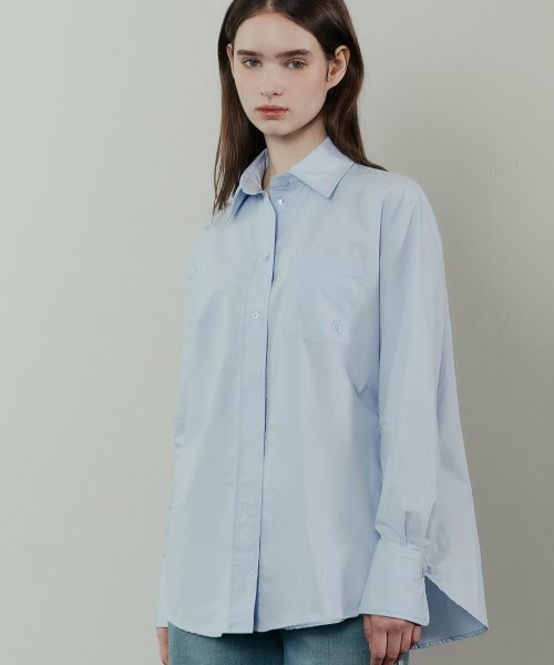 HARDCORE HAPPINESS(ハードコアハピネス)の「COTTON LOGO POCKET SHIRTS_SKY BLUE(シャツ/ブラウス・レディース・その他・FREE)」の7枚目の写真
