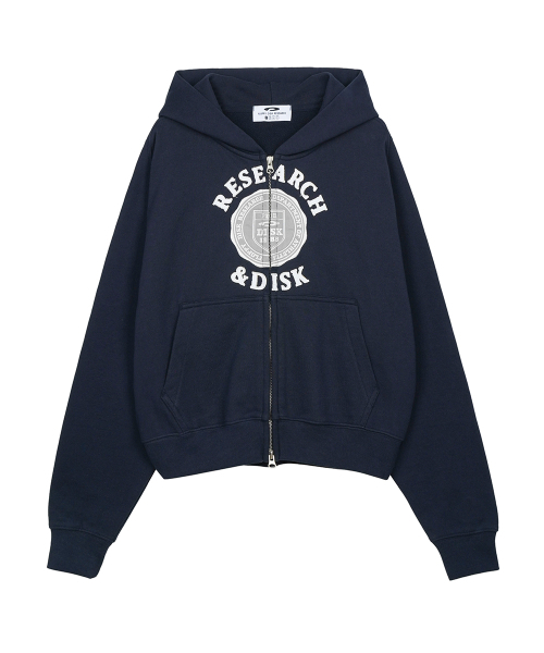 FDR（エフディーアール）の「Research Signet Applique Hood Zip-Up Navy（パーカー・レディース・その他・S/M/L）」の2枚目の写真