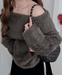 オフショルダー」に該当するトップス（リボン）ファッション通販