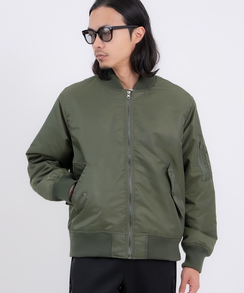 improves（インプローブス）の「ヘビーポリナイロン MA-1ジャケット（MA-1・メンズ・カーキ/ブラック・SMALL/MEDIUM/X-LARGE/LARGE）」の2枚目の写真