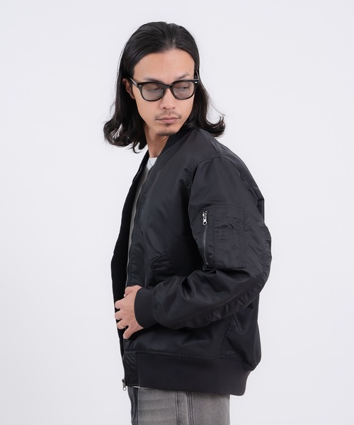 improves（インプローブス）の「ヘビーポリナイロン MA-1ジャケット（MA-1・メンズ・カーキ/ブラック・SMALL/MEDIUM/X-LARGE/LARGE）」の14枚目の写真