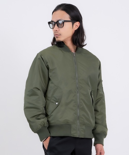 improves（インプローブス）の「ヘビーポリナイロン MA-1ジャケット（MA-1・メンズ・カーキ/ブラック・SMALL/MEDIUM/X-LARGE/LARGE）」の17枚目の写真