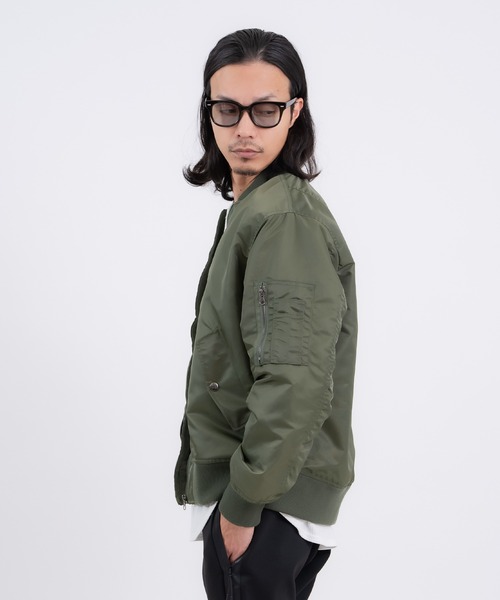 improves（インプローブス）の「ヘビーポリナイロン MA-1ジャケット（MA-1・メンズ・カーキ/ブラック・SMALL/MEDIUM/X-LARGE/LARGE）」の19枚目の写真