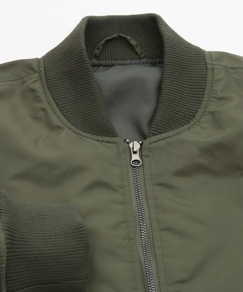 improves（インプローブス）の「ヘビーポリナイロン MA-1ジャケット（MA-1・メンズ・カーキ/ブラック・SMALL/MEDIUM/X-LARGE/LARGE）」の6枚目の写真