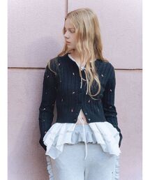 FURFUR | フラワー刺繍ケーブルカーディガン(カーディガン/ボレロ)