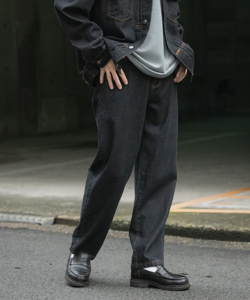 ITEMS URBANRESEARCH（アイテムズ アーバンリサーチ）の「5-pocket DENIM PANTS（デニムパンツ・メンズ・ブラック/ブルー/インディゴブルー・MEDIUM/LARGE）」の2枚目の写真