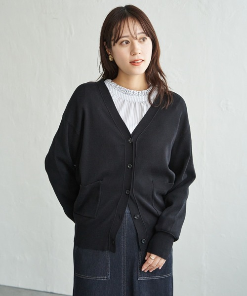 ikka(イッカ)の「【UVケア/毛玉防止】コットンMIXニットカーディガン(カーディガン/ボレロ・レディース・オフホワイト/サックスブルー/ブラック/ベージュ・L/M)」の16枚目の写真