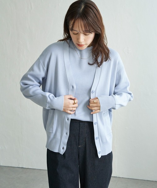 ikka(イッカ)の「【UVケア/毛玉防止】コットンMIXニットカーディガン(カーディガン/ボレロ・レディース・オフホワイト/サックスブルー/ブラック/ベージュ・L/M)」の17枚目の写真
