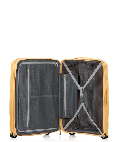 AMERICAN TOURISTER（アメリカンツーリスター）の「アメリカンツーリスター LITEVLO スピナー69 エキスパンダブル イエロー（スーツケース/キャリーバッグ・レディース・ライトイエロー系・M）」の5枚目の写真