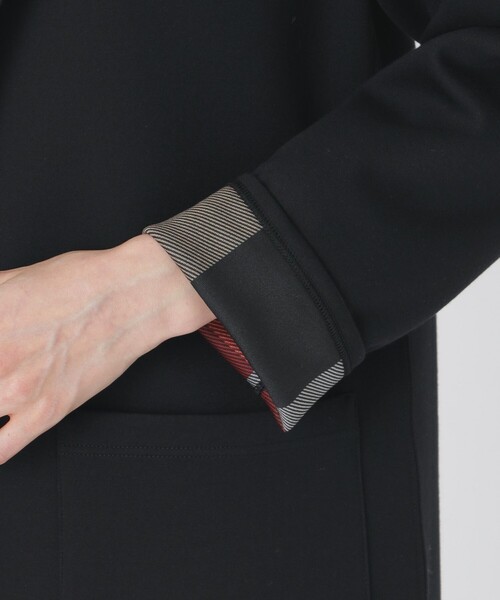 BLUE LABEL CRESTBRIDGE（ブルーレーベルクレストブリッジ）の「クレストブリッジチェックリバーシブルダンボールコーディガン（その他アウター・レディース・パープル/ダークネイビー/ブラック・38）」の6枚目の写真