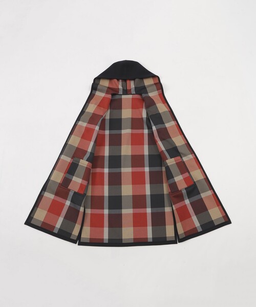 BLUE LABEL CRESTBRIDGE（ブルーレーベルクレストブリッジ）の「クレストブリッジチェックリバーシブルダンボールコーディガン（その他アウター・レディース・パープル/ダークネイビー/ブラック・38）」の9枚目の写真