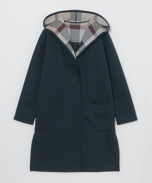 BLUE LABEL CRESTBRIDGE（ブルーレーベルクレストブリッジ）の「クレストブリッジチェックリバーシブルダンボールコーディガン（その他アウター・レディース・パープル/ダークネイビー/ブラック・38）」の17枚目の写真