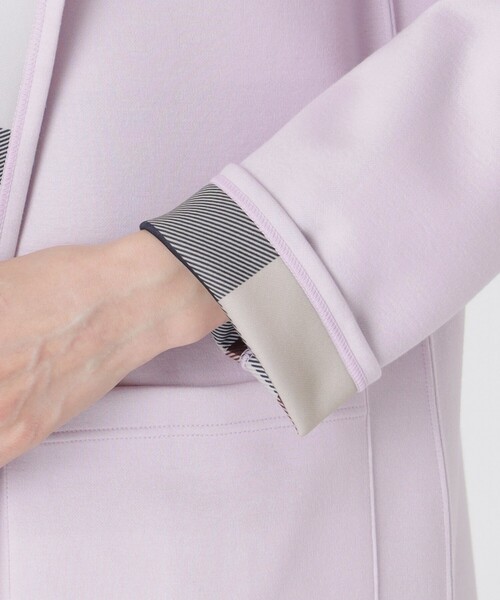 BLUE LABEL CRESTBRIDGE（ブルーレーベルクレストブリッジ）の「クレストブリッジチェックリバーシブルダンボールコーディガン（その他アウター・レディース・パープル/ダークネイビー/ブラック・38）」の20枚目の写真