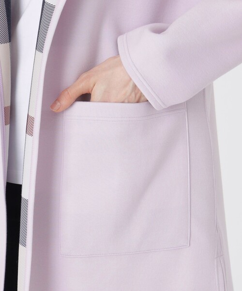 BLUE LABEL CRESTBRIDGE（ブルーレーベルクレストブリッジ）の「クレストブリッジチェックリバーシブルダンボールコーディガン（その他アウター・レディース・パープル/ダークネイビー/ブラック・38）」の21枚目の写真