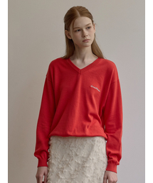 Bemuse V-neck knit - Red