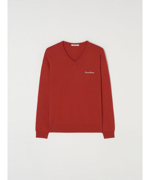 BEMUSE MANSION（ビミューズマンション）の「Bemuse V-neck knit - Red（ニット/セーター・レディース・その他・FREE）」の4枚目の写真