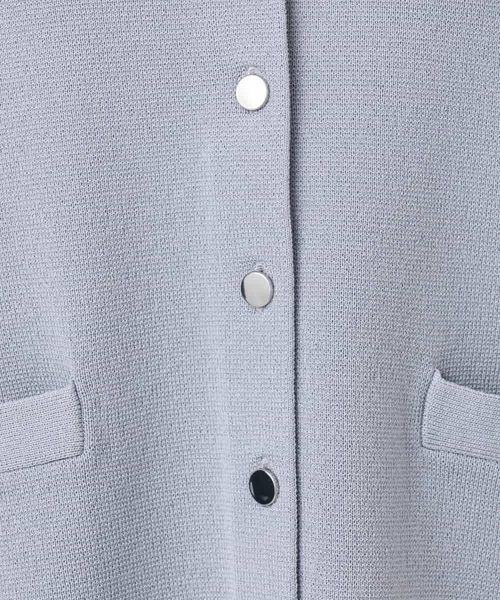 MK MICHEL KLEIN（エムケーミッシェルクラン）の「ジャケットライクニットカーディガン/洗える（カーディガン/ボレロ・レディース・ライトイエロー/ブルーグレー/ホワイト/ネイビー・38）」の19枚目の写真