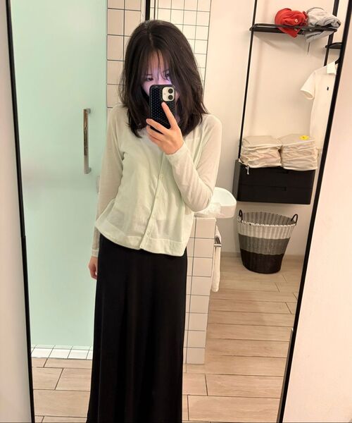 MUSINSA STANDARD WOMAN（ムシンサスタンダードウーマン）の「ウィメンズソフトジャージマキシスカート[ブラック]（スカート・レディース・その他・LARGE/MEDIUM/SMALL/X-SMALL）」の5枚目の写真