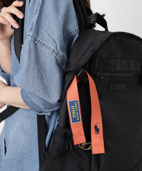 POLO RALPH LAUREN(ポロ ラルフ ローレン)の「カラビナ ストラップベルト(ベルト・レディース・レッド/レモンイエロー/オレンジ/ネイビー・FREE)」の4枚目の写真