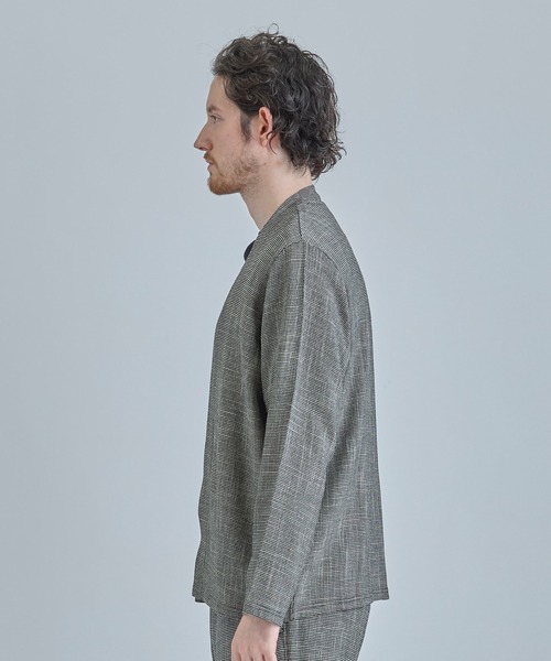 MEN'S BIGI（メンズビギ）の「トリッカーカラミ ノーカラーカーディガン（カーディガン/ボレロ・メンズ・ブラウン系その他/ブラック・03/02）」の3枚目の写真