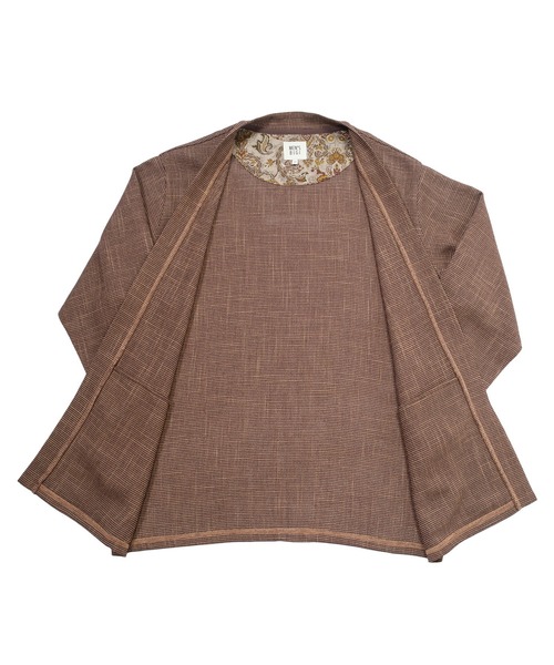 MEN'S BIGI（メンズビギ）の「トリッカーカラミ ノーカラーカーディガン（カーディガン/ボレロ・メンズ・ブラウン系その他/ブラック・03/02）」の12枚目の写真