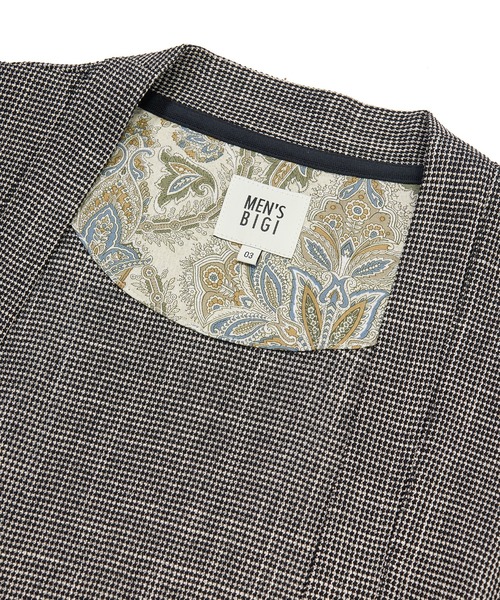 MEN'S BIGI（メンズビギ）の「トリッカーカラミ ノーカラーカーディガン（カーディガン/ボレロ・メンズ・ブラウン系その他/ブラック・03/02）」の7枚目の写真