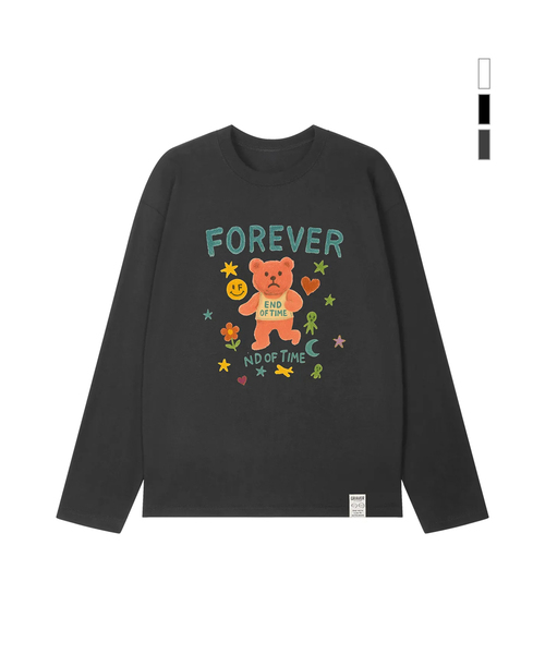GRAVER（グレーバー）の「[UNISEX] ND OF TIMEロングスリーブTシャツ_3color（Tシャツ/カットソー・レディース・ブラック/チャコール/ホワイト・LARGE/MEDIUM）」の3枚目の写真
