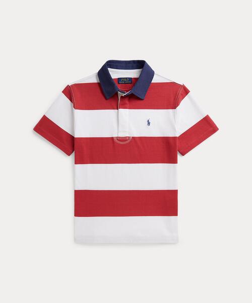 ストライプド コットン ショートスリーブ ラグビー シャツ（その他