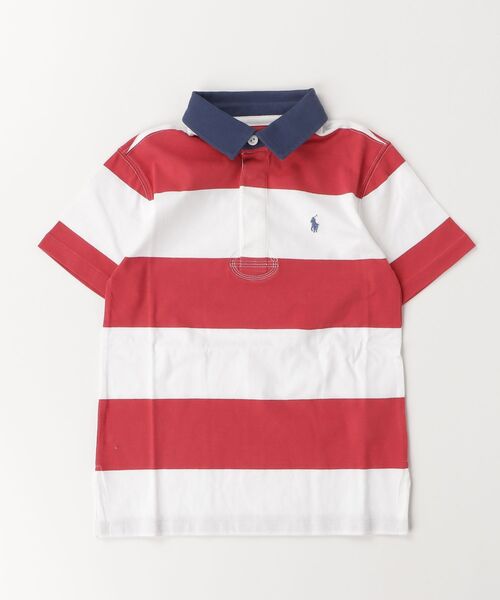 ストライプド コットン ショートスリーブ ラグビー シャツ（その他