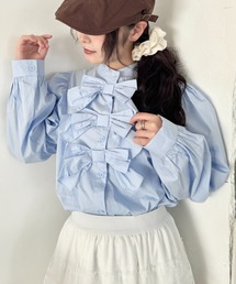 SOLLON.（ソルロン）の「3連リボンシャツブラウス（シャツ/ブラウス）」