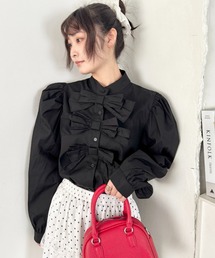 SOLLON.（ソルロン）の「3連リボンシャツブラウス（シャツ/ブラウス）」