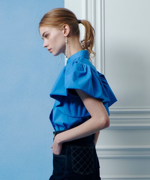 LOULOU WILLOUGHBY（ルルウィルビー）の「【LOULOU WILLOUGHBY】バルーンスリーブシャツブラウス（シャツ/ブラウス・レディース・ホワイト/ブラック/ブルー・2）」の22枚目の写真