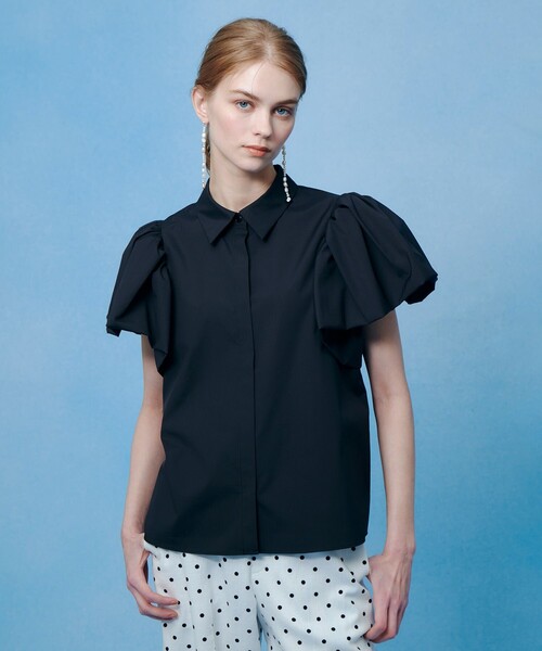 LOULOU WILLOUGHBY（ルルウィルビー）の「【LOULOU WILLOUGHBY】バルーンスリーブシャツブラウス（シャツ/ブラウス・レディース・ホワイト/ブラック/ブルー・2）」の12枚目の写真