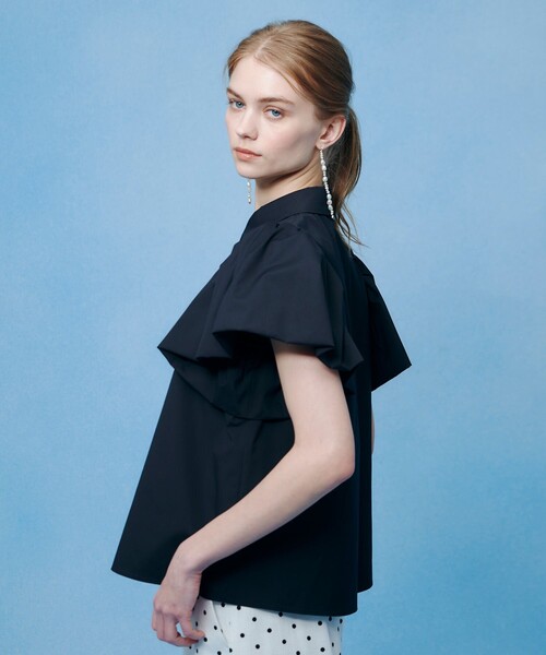 LOULOU WILLOUGHBY（ルルウィルビー）の「【LOULOU WILLOUGHBY】バルーンスリーブシャツブラウス（シャツ/ブラウス・レディース・ホワイト/ブラック/ブルー・2）」の11枚目の写真