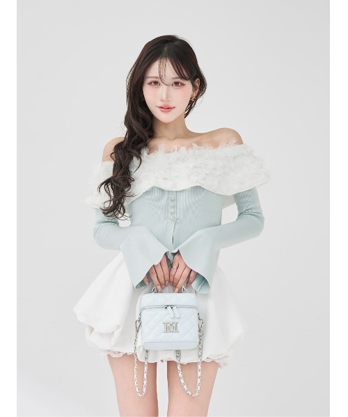 フレアスリーブフラワーオフショルトップス（その他トップス）｜Darich