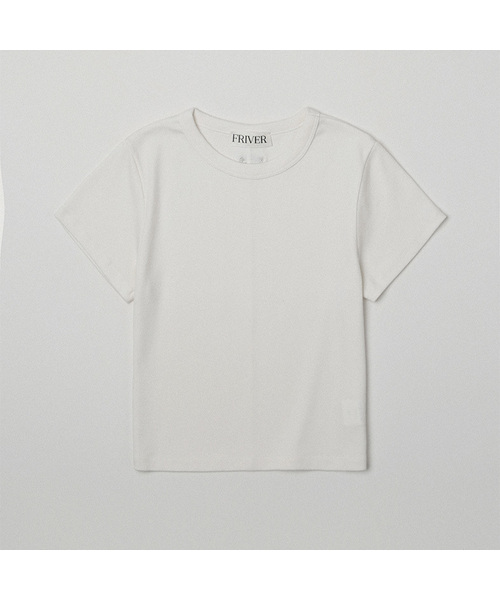 FRIVER07(フリバー07)の「Bottle cotton crop t-shirt_Ivory(Tシャツ/カットソー・レディース・アイボリー・FREE)」の1枚目の写真