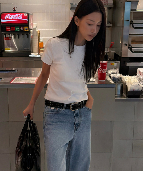 FRIVER07(フリバー07)の「Bottle cotton crop t-shirt_Ivory(Tシャツ/カットソー・レディース・アイボリー・FREE)」の3枚目の写真